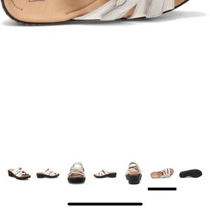 Clarks white sandals